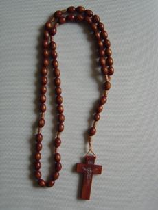Wood and rope rosary Wood and rope rosary