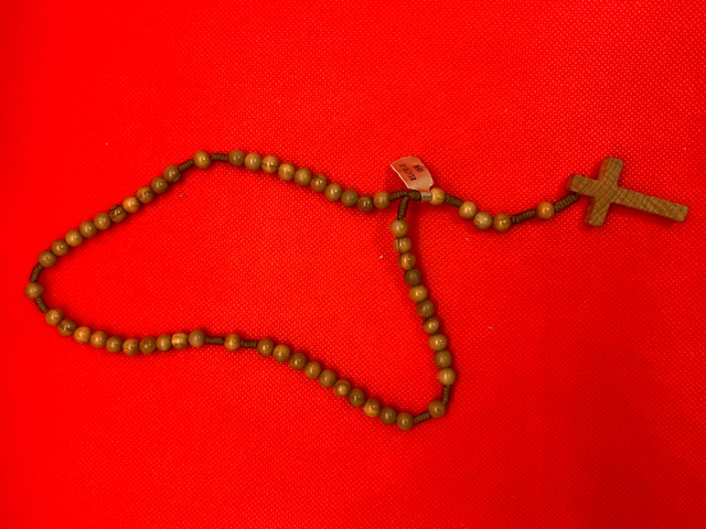 Wood and rope rosary