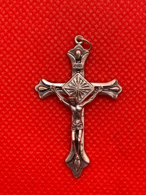 Silver plated crucifix pendant