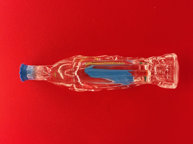 Virgen Mar�a transparente llenada con Agua de Lourdes 20 cm