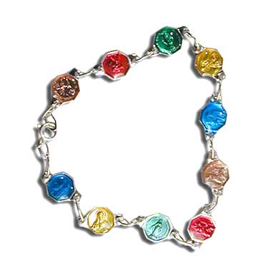 "Dizainier" bracelet with multicoloured enamel