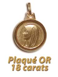 Plated gold Virgin Medal